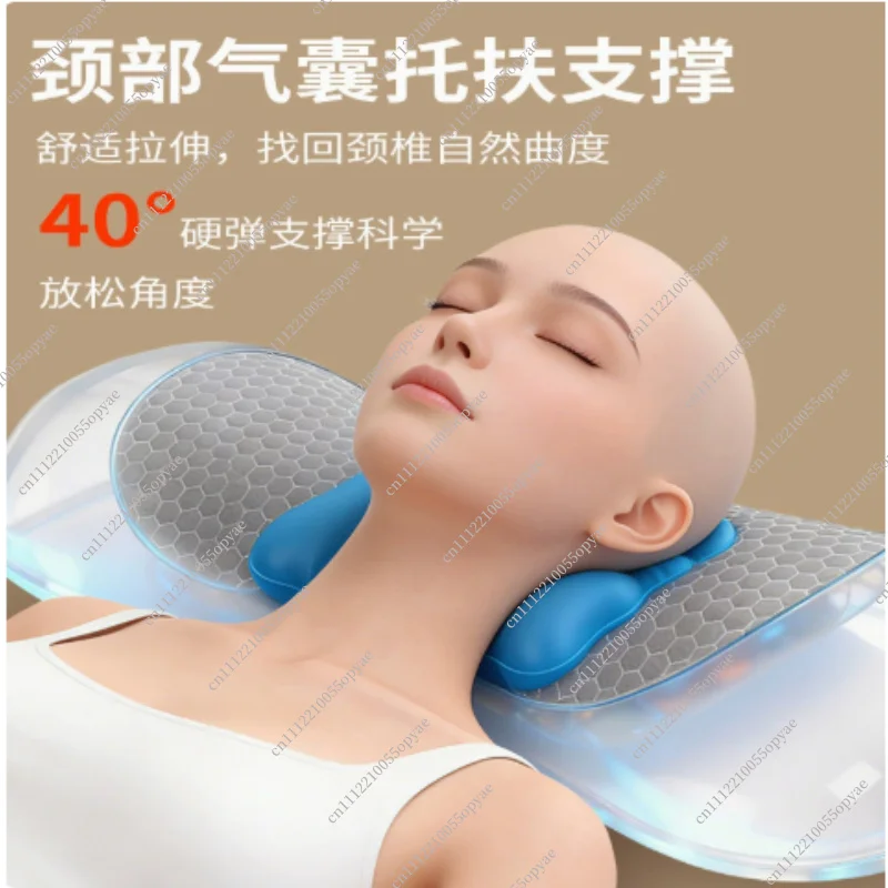 Electric Neck Massage Pillow Heating Cushion Rechargeable Vibration Massager for Neck Shoulder Full Body Relaxation