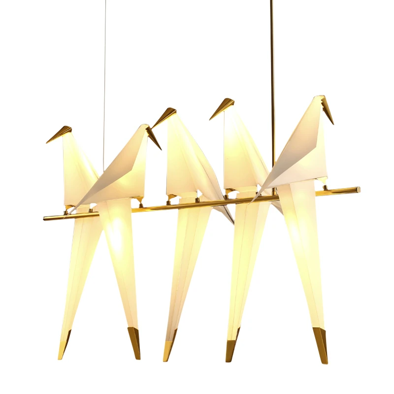 Imagem -06 - Modern Paper Bird Led Pendant Lustres Iluminação Lar Sala de Estar Quarto Pendurado Lâmpada de Parede Designer Arte Interior Table Lights