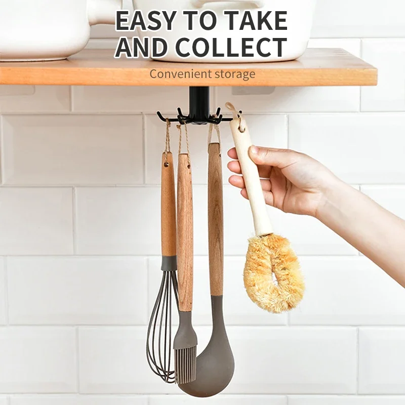 Rotating Kitchen Hooks Rack 6