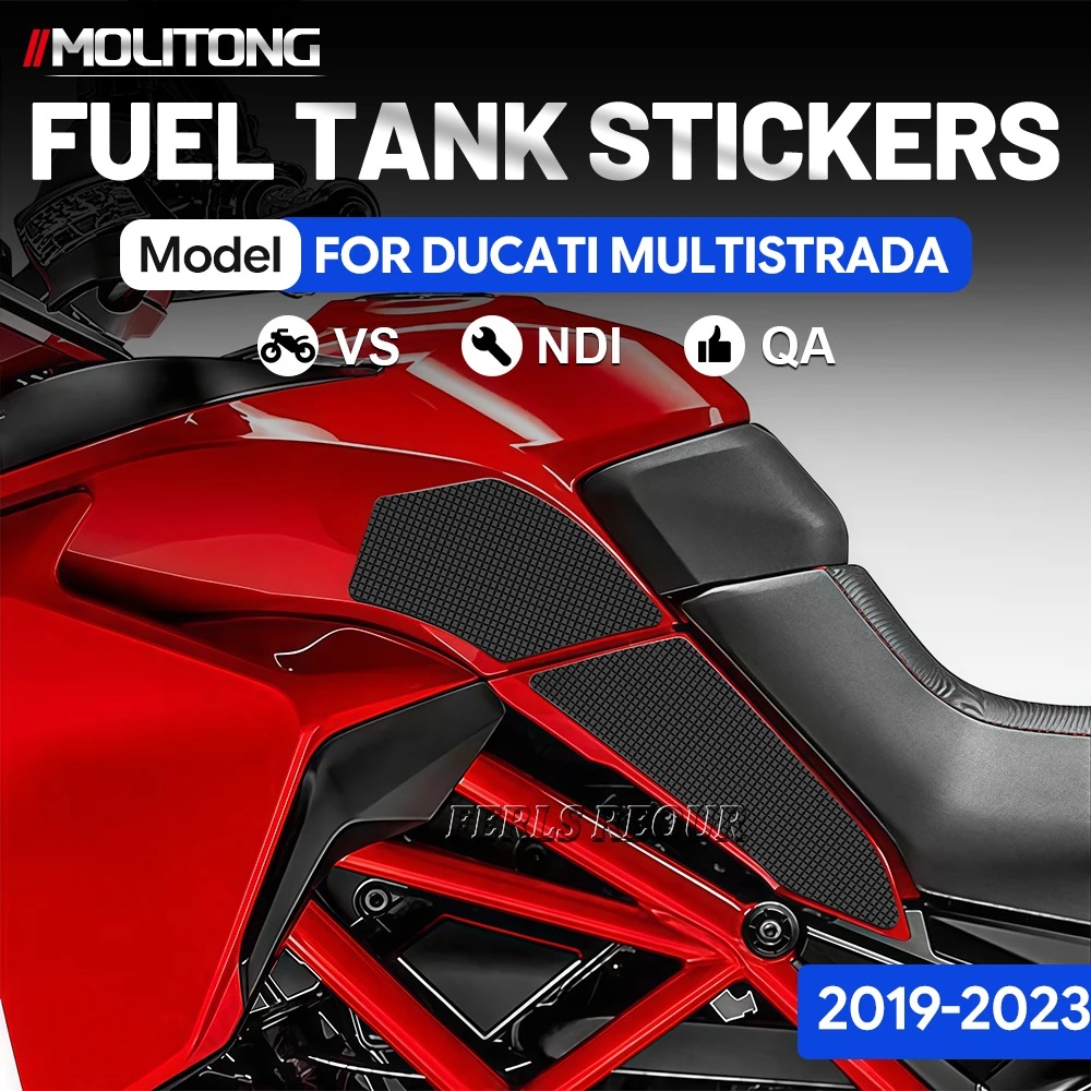 For  Ducati multistrada 950 2019-2023 Soft Rubber Tank Pad  Fuel Tank Protector Guard Anti Slip Sticker Guard Damping and buffe