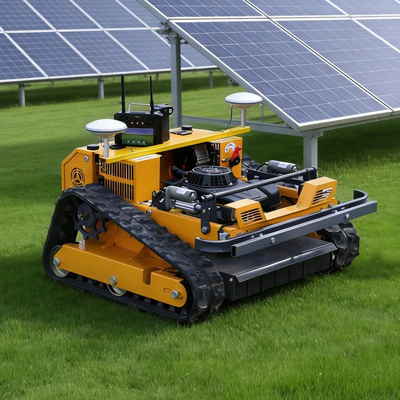 

Customized All-terrain gps lawn mower, agricultural and forestry tracked mower, remote-controlled, four-stroke, climbable