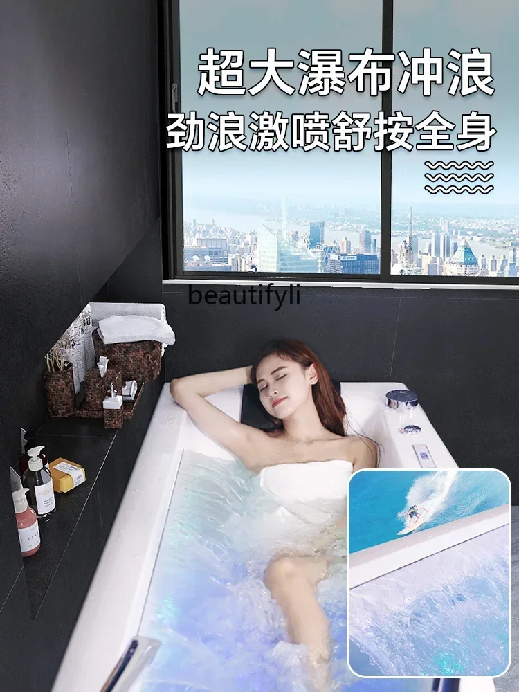 xqHousehold Adult Massage Intelligent Constant Temperature Heating Acrylic Japanese Surfing Single Bath