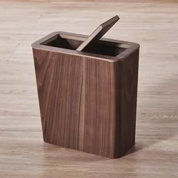 Nordic Crevice Wooden Garbage Bin Home Business Creative Homestay Garbage Bin