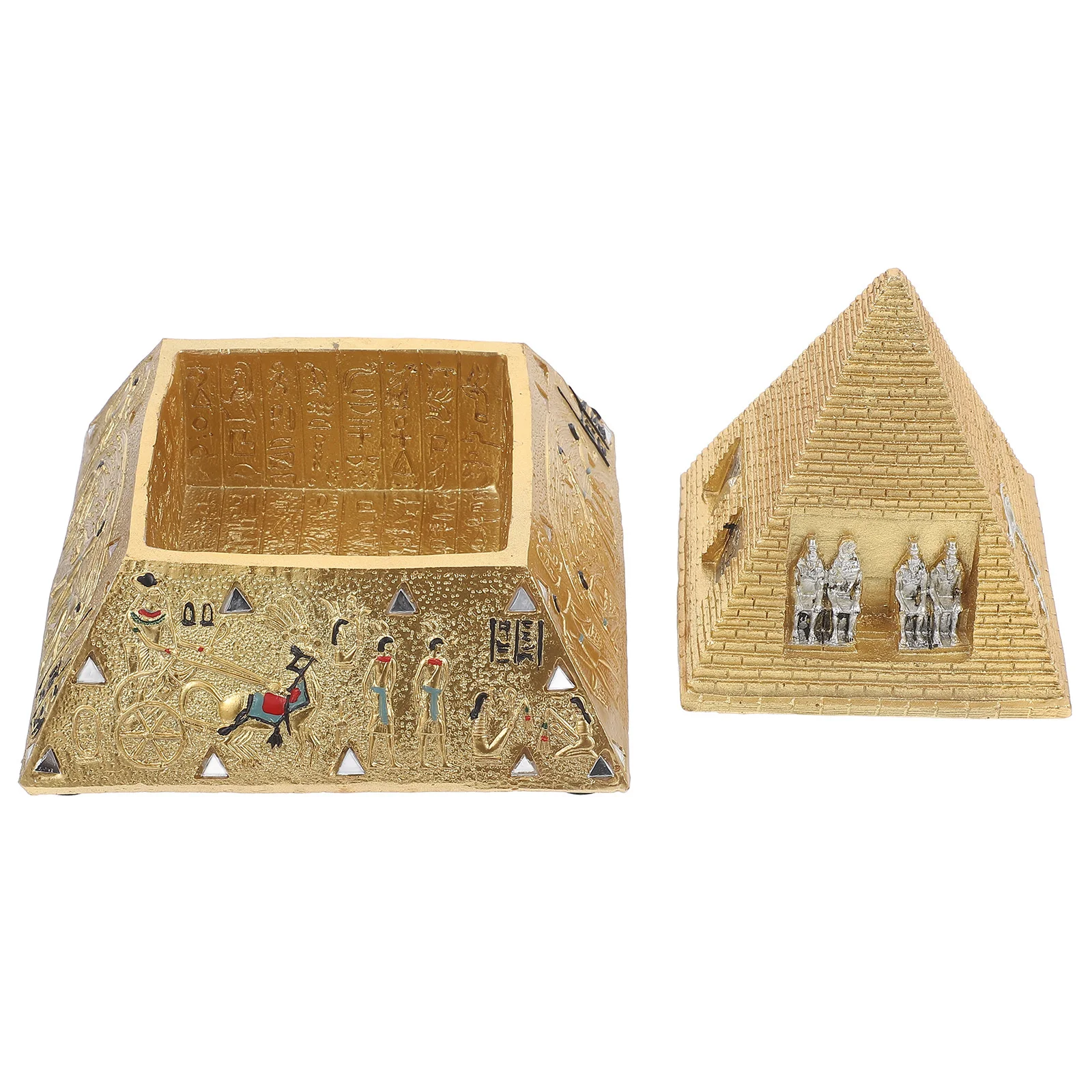 

Винтажная шкатулка для украшений в форме пирамиды, из смолы, для колец, ожерелий, браслетов, маленькая шкатулка для хранения ювелирных изделий, декор для дома, подарок