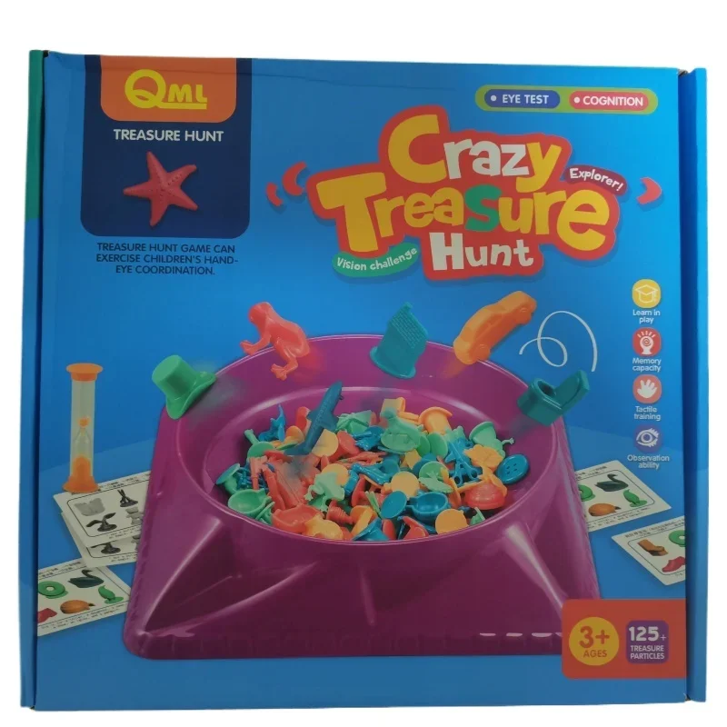 Crazy Treasure Hunt Card Game for Kids, Xadrez Interação, Concentração, Brinquedo Educativo, Family Party, Desktop Toys