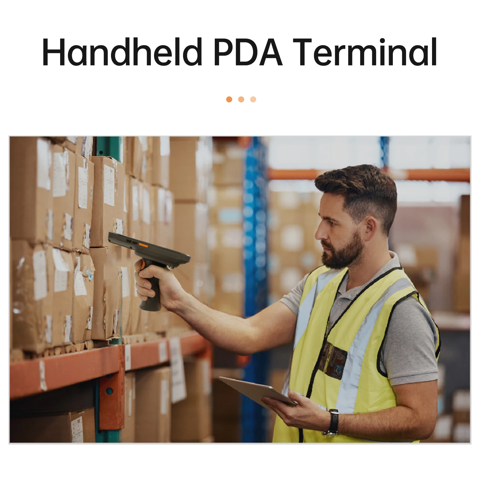 Barcode-Scanner Handheld PDA-Scanner POS-Terminal Datensammler Inventarmaschine 2D-Barcode-Scanner 4G WiFi BT 5,5-Zoll-Bildschirm