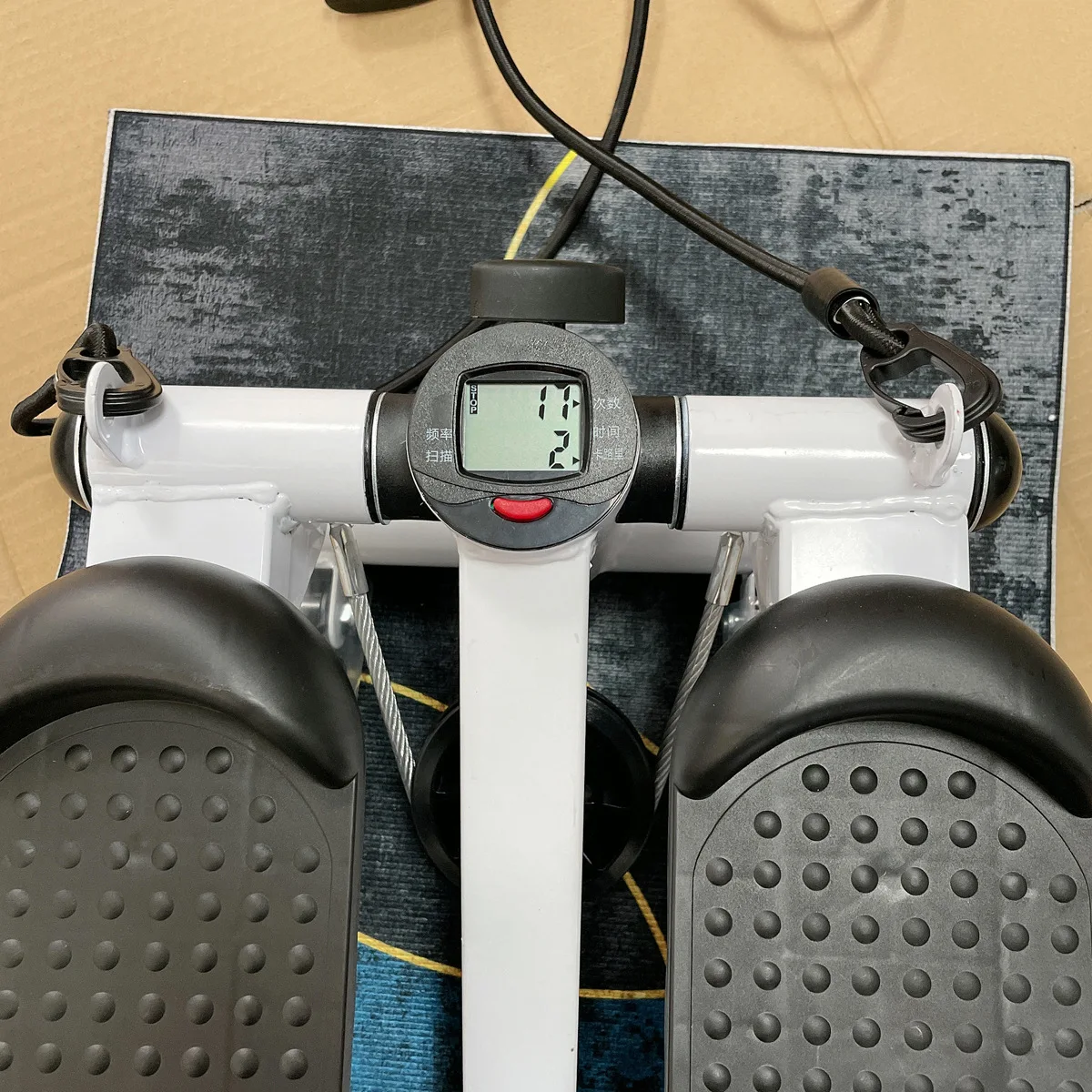 

Steppers for Exercise Adjustable Resistance Stair Steppers With Arm Training Bands Home Use Mini Stepper