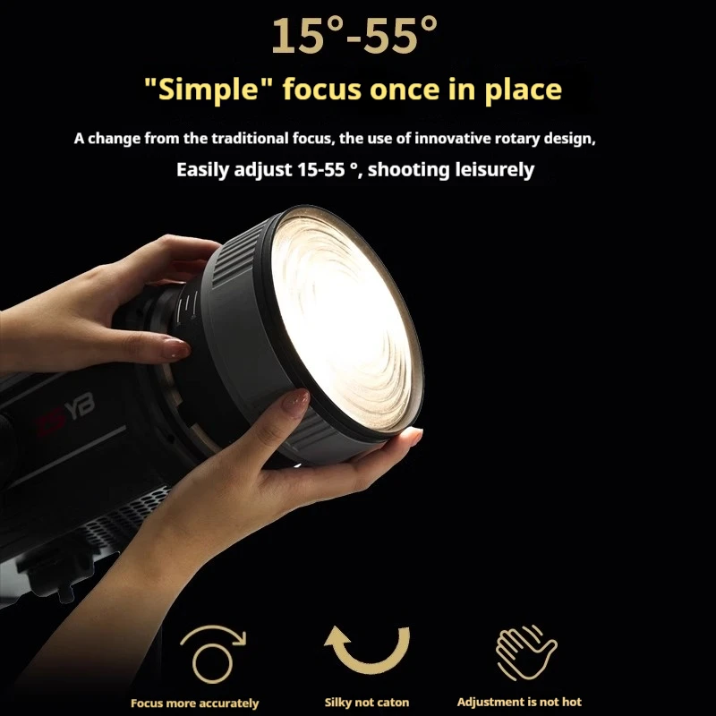 ZSYB مصباح التصوير الفوتوغرافي الأضواء أنبوب عدسة فريسنل 5 مرات أكثر إشراقا زووم بصري للنمذجة الفنية وأنبوب الأضواء التصوير الفوتوغرافي