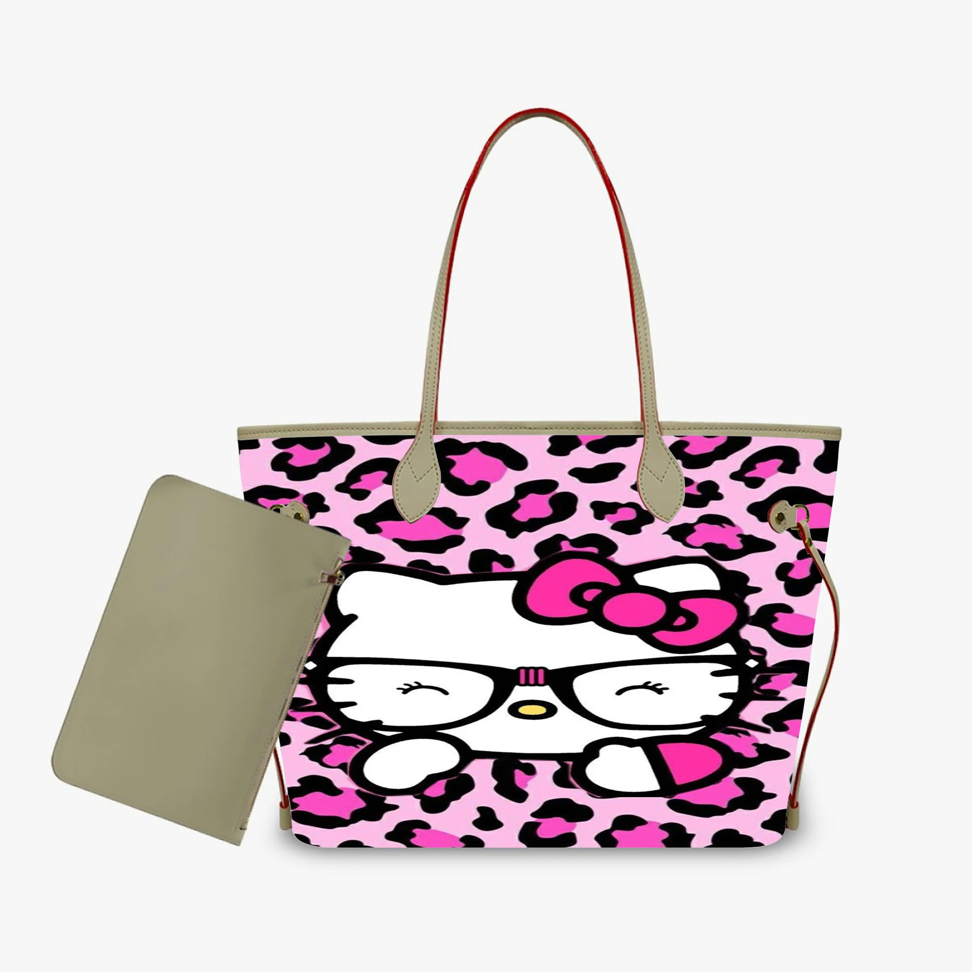 

2026 Bag Hello Kitty Customized version Cartoon Cute Design Women'S Large Capacity Handbag For Parties Fashionable Customizable