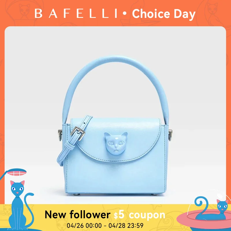 ORIGINAL BAFELLI BAG WOMEN‘S 2025 NEW SMALL LEATHER HANDBAGS LUXURY FASHION BRAND CROSSBODY CAT PURSE DESIGNER STYLE
