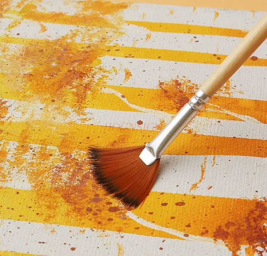 

1pcs Fan shaped pen fish tail color brush watercolor pen oil painting pen set acrylic pigment brush nylon pen