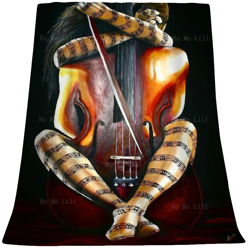 A Black African Woman Holds Her Favorite Guitar Flannel By Ho Me Lili Suitable For Seasons