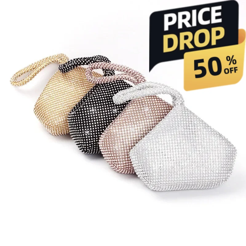 

Элегантный вечерний клатч с украшением кристаллами, мягкая шелковая компактная косметичка для женщин, роскошный рождественский подарок для ее праздничной вечеринки