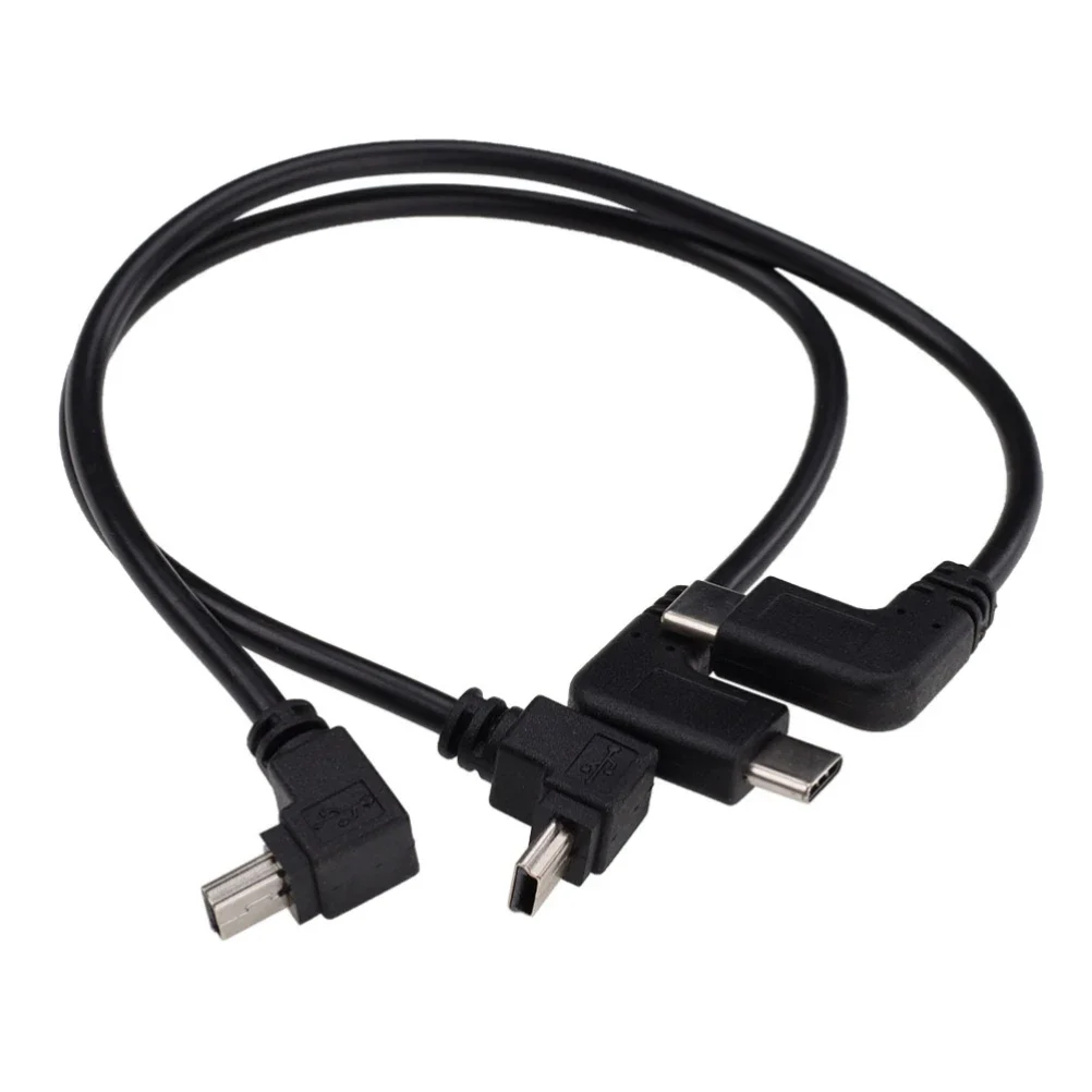 

1000pcs 90 Degree Elbow USB 3.1 Type C Male to Mini 5 Pin B Male Plug Converter OTG Adapter Lead Data Cable