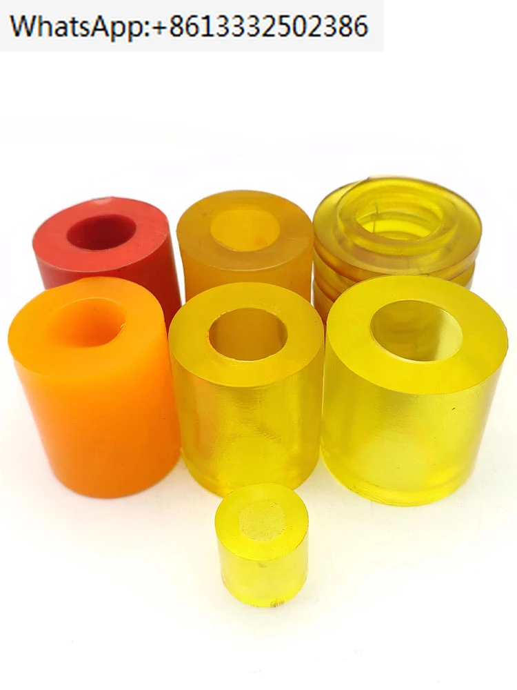 coupling column pin rubber sleeve shock-absorbing buffer washer rubber cow tendon elastic sleeve straight cylinder sleeve