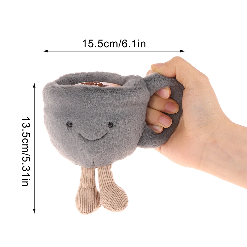 Jelly Cat Plush Fun Coffee Cup, urocza pluszowa zabawka Kojąca pluszowa lalka Niespodzianka Prezent Pluszowa lalka Śliczny plecak Pluszowa zabawka z zawieszką