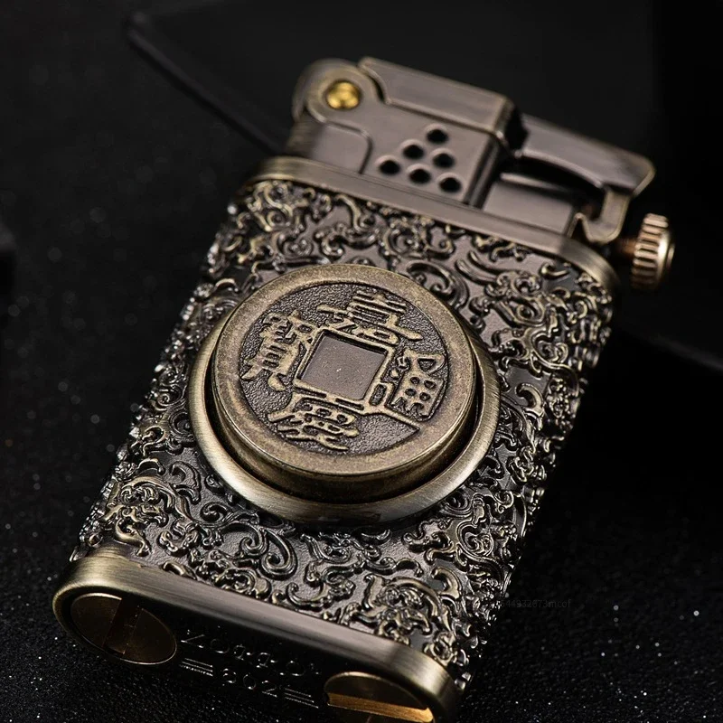 Zorro  Lighters Windproof Retro Petroleum Lighter Gasoline Smoking Accessories Gadgets For Men Survival Camping Flint Lighter