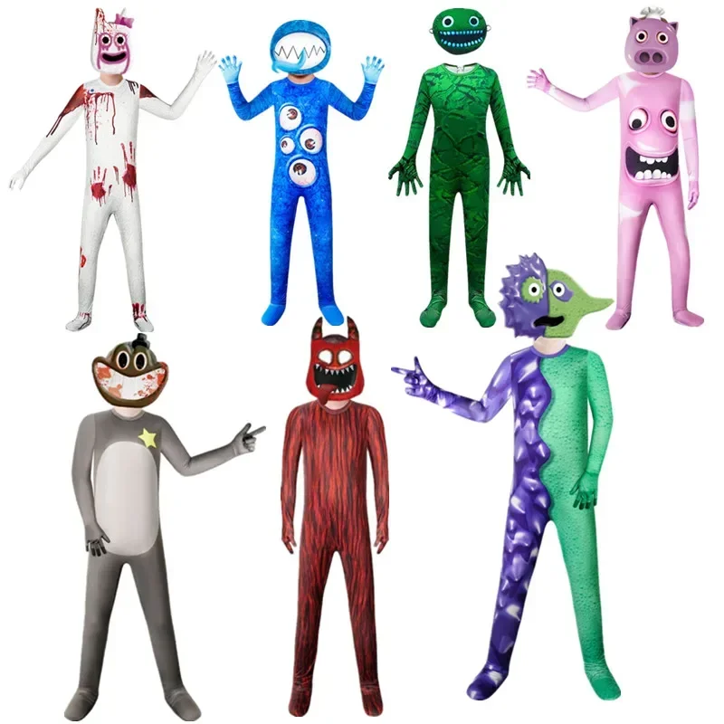 Carnival Cosplay Garten of Banban Costume, Green Jumbo, Ron Monster, Horror Game, Figure Clothing for Halloween, Kids Birthday Gifts