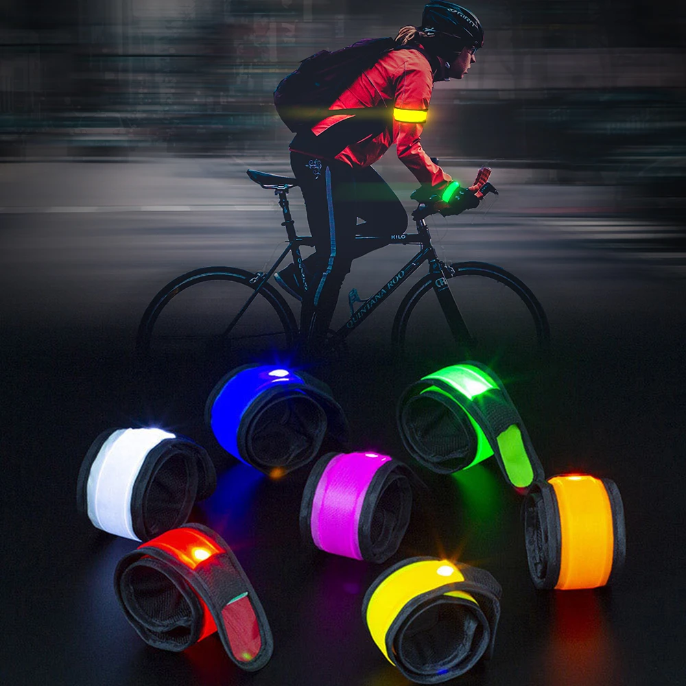 LED Light Up Armband Adjustable Wearable Running Arm Belt Kids Toys Glow The Dark Walking Cycling Concert Roller Skates Light