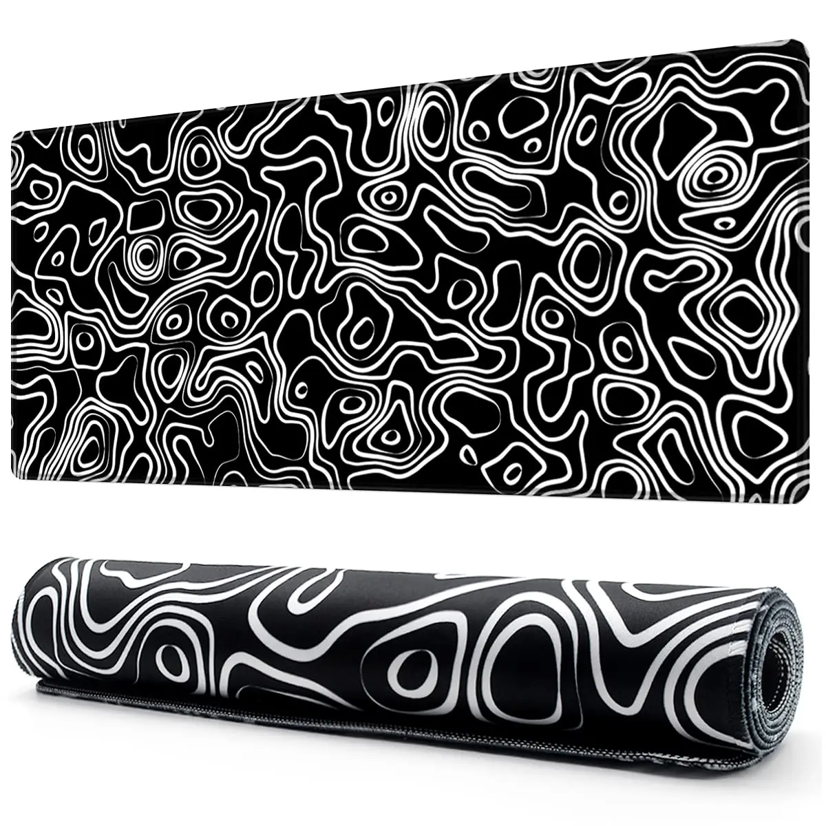 

Удлиненный коврик для мыши с прошитыми краями Очень большие игровые коврики для мыши с нескользящей резиновой основой и тканевым настольным ковриком из микроплетения