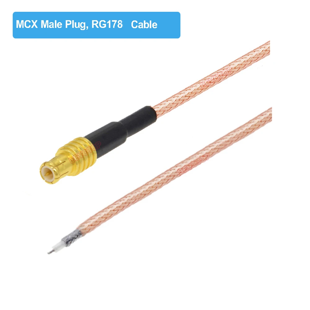 10pcs/lot Single End MCX Male Plug to PCB Soldering Pigtail 50 Ohm RG178 Cable RF Coaxial Cable Wire Connector Cord