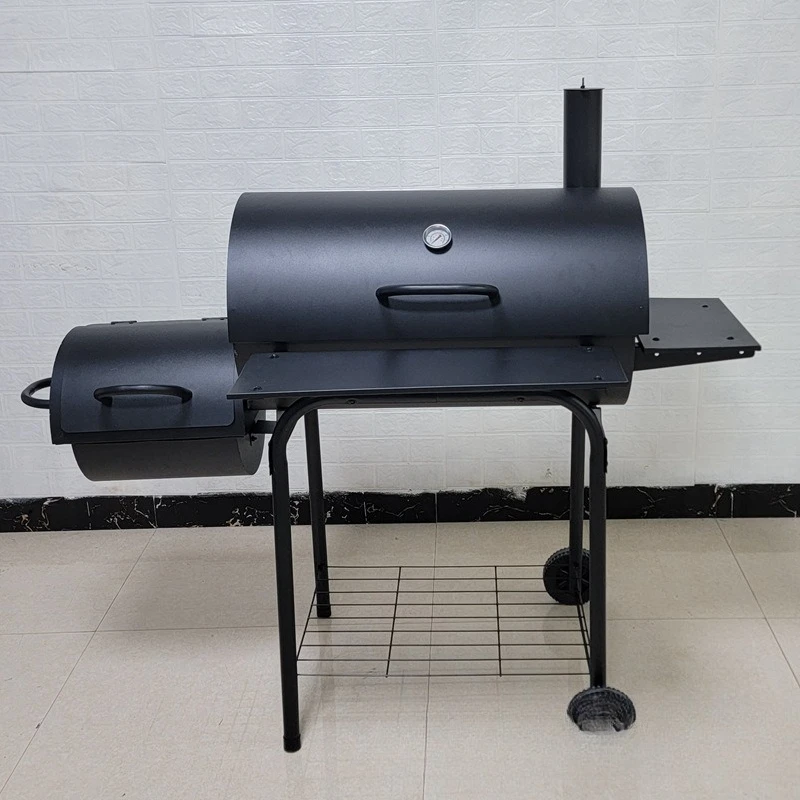 Spot Double Side Panel Large Charcoal Fire Smoked Grill Outdoor Household Thickened American Grill Camping Charcoal Grill
