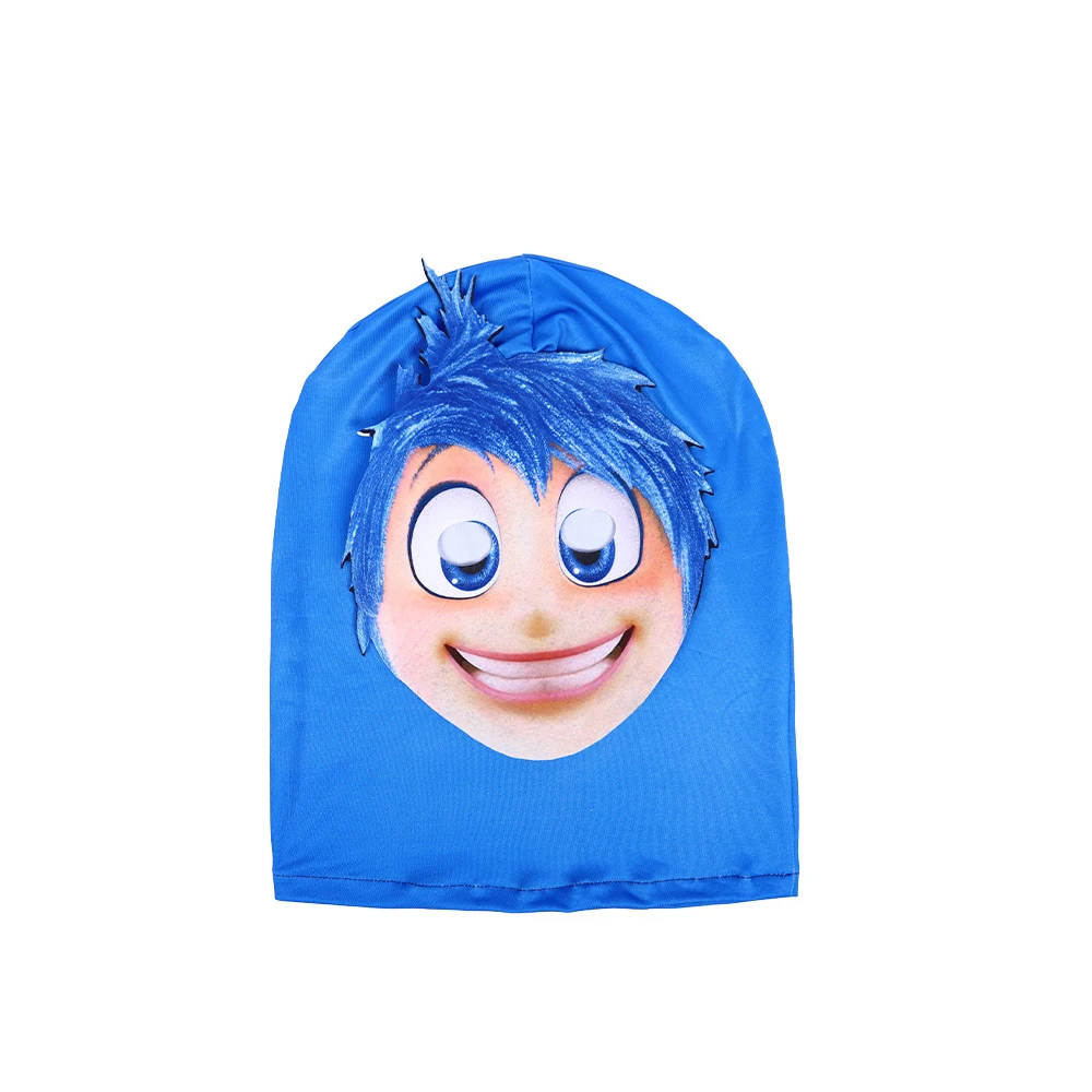 New 3D Printed Joy Mask Elastic Mesh Full Face Mask for Men Women Cosplay Headwear Disgust Anger Sadness Hood Hat Headgear image 2