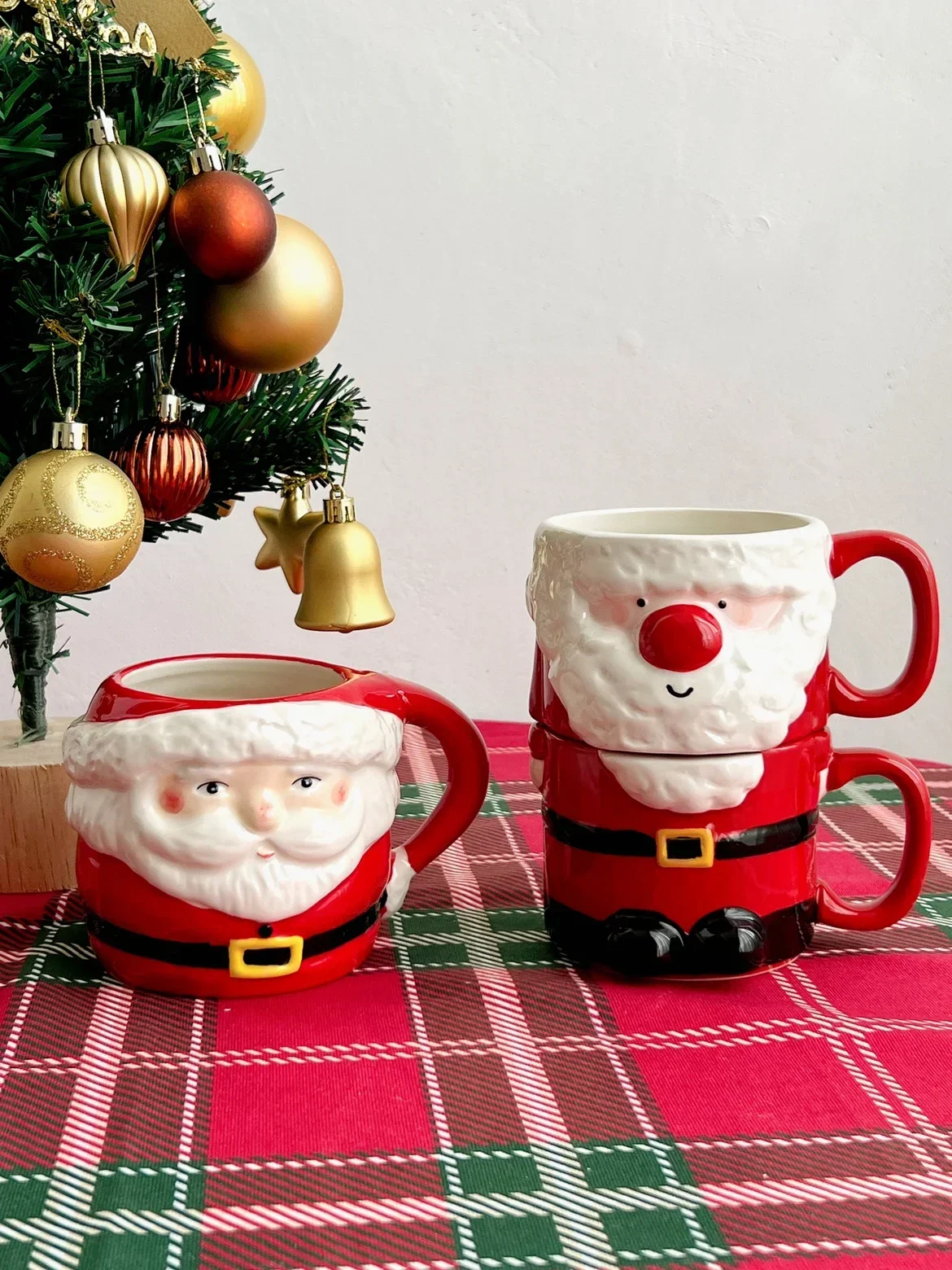 Santa Claus Cup Exit Simply Hand-painted Santa Claus Mug Folding Cup