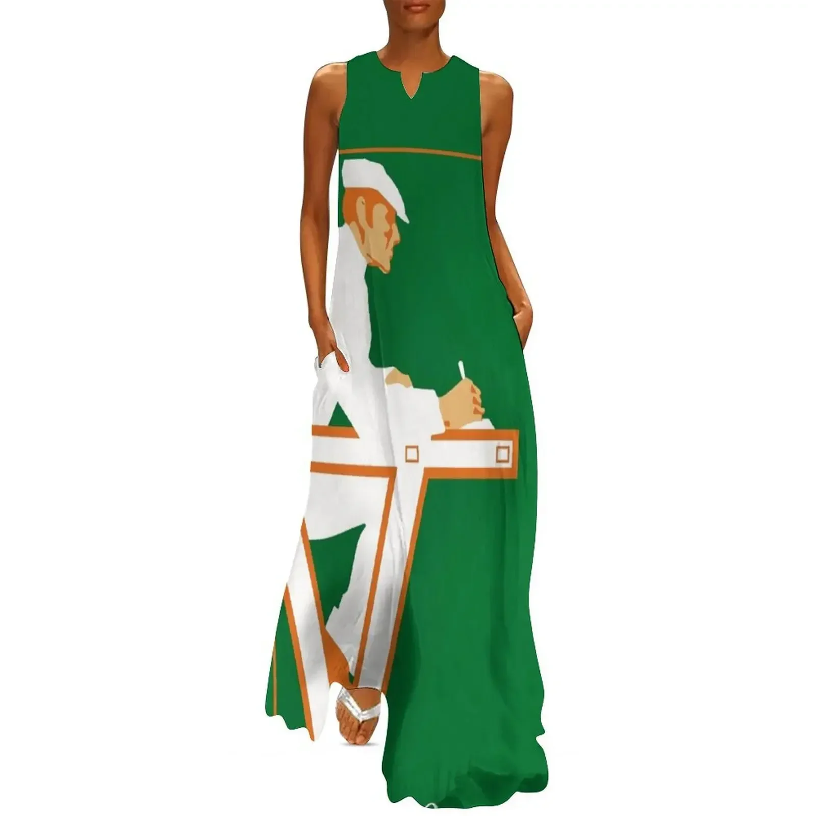 

Retro tennis referee, game set and match Long Dress Long dress Prom gown woman dress beach