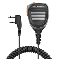 Baofeng Walkie Talkie Dual PTT Speakers K Plug Microphone MIC with Indicator for UV-5R BF-888S UV-10R UV-17M UV-S9 Two Way Radio
