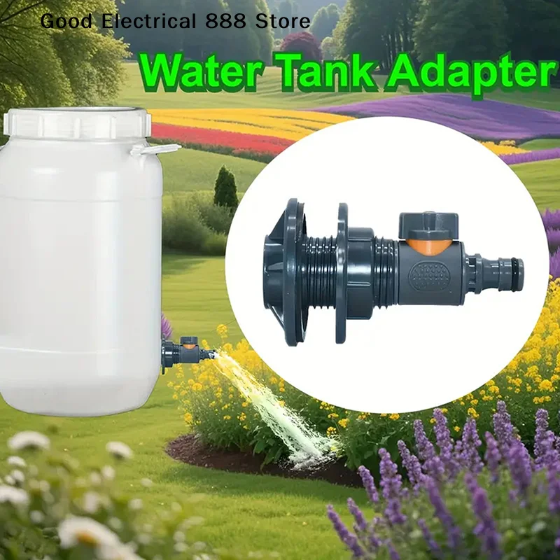 Water Tank Connector Six Points With Switch Valve Connector Waterproof Garden Irrigation Pipe Connection Maintenance Coupling