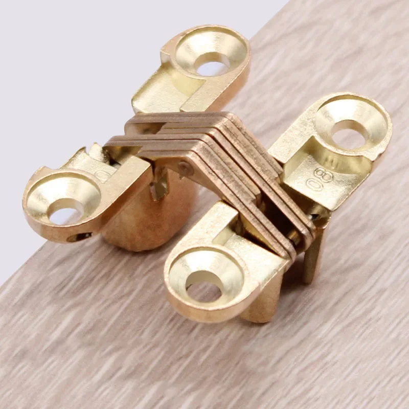 1pcs Zinc Alloy Cross Hinge Table Folding Hinge Cabinet Door Invisible Hidden Hinge Dining Table Cross