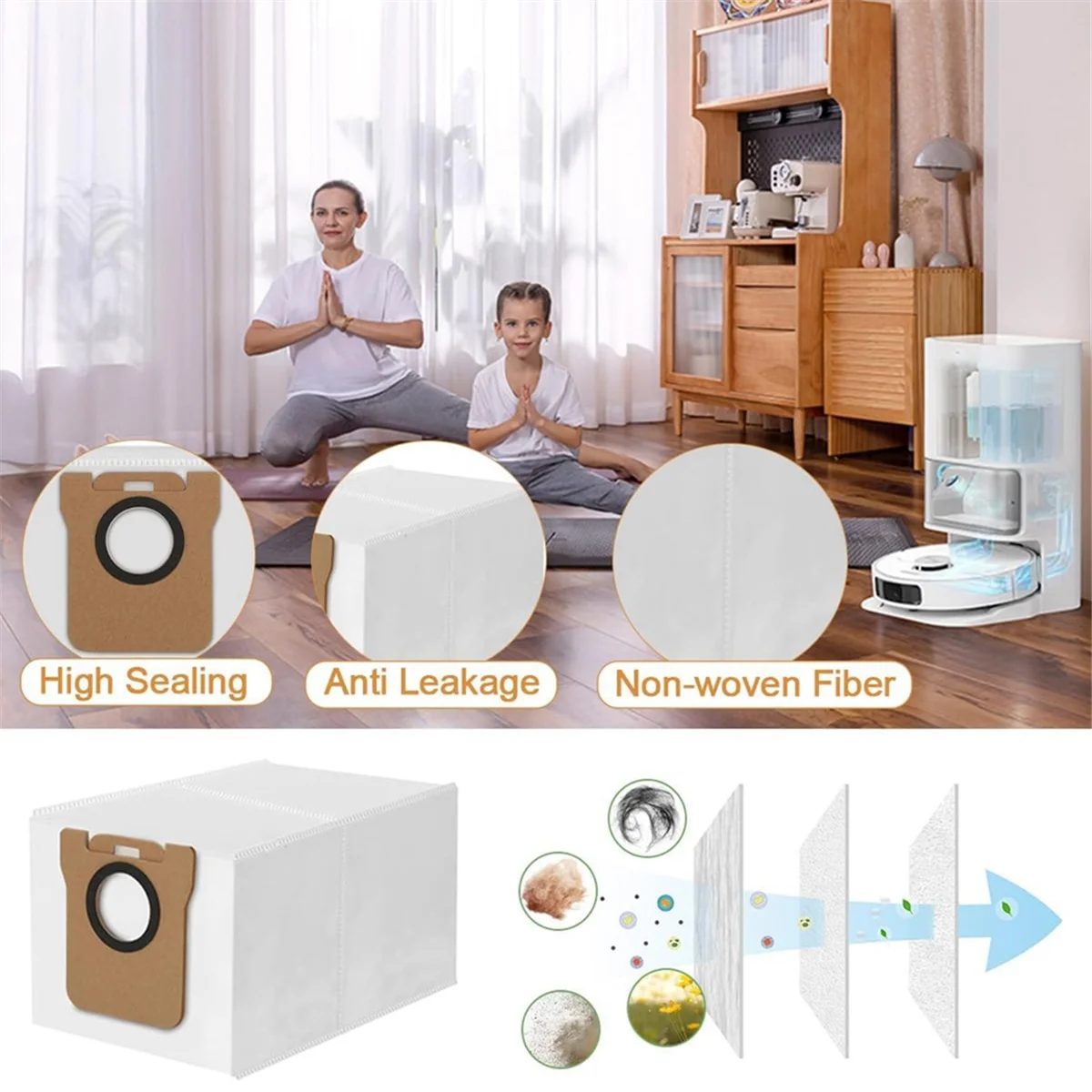 For L10S Ultra/ L10 Ultra/ L10S Pro for X10 Plus Main Side Brush Hepa Filters Mop Pads Dust Bags Parts