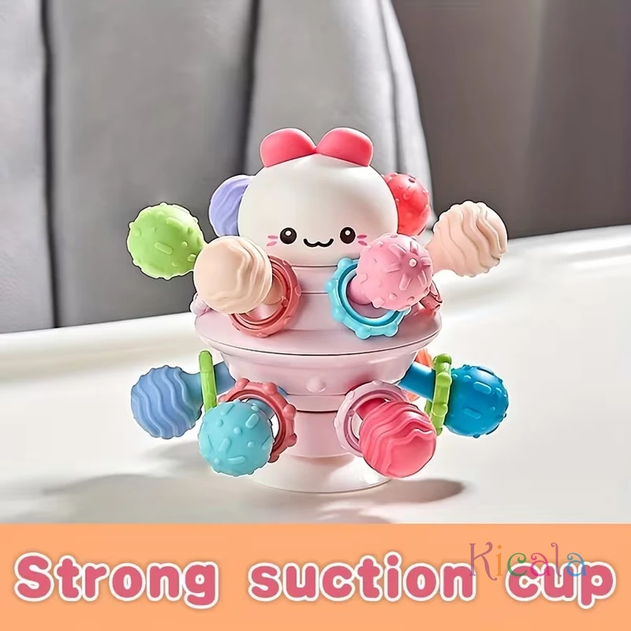 Brinquedo do bebê bola redonda de silicone macio mão garra bola chocalho infantil mastigável mordedores brinquedos para infantil 0-12 meses