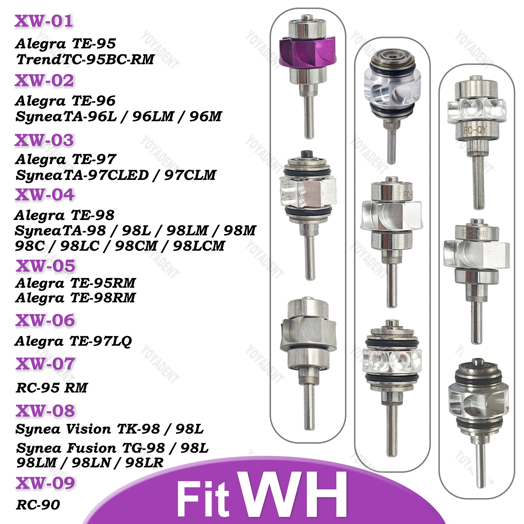 

Dental Cartridge Rotor Turbine Air Rotor Fit WH High Speed Handpiece Dentistry Products Dentists Tools