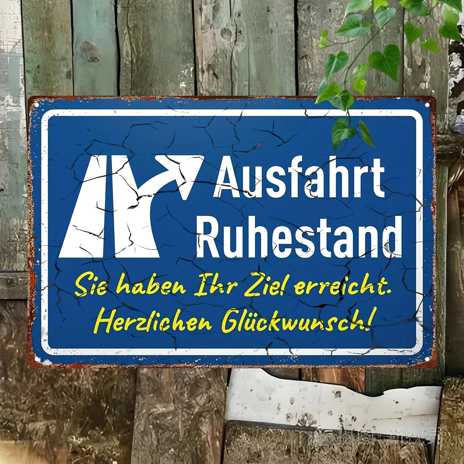 2D Metal Retirement Sign 