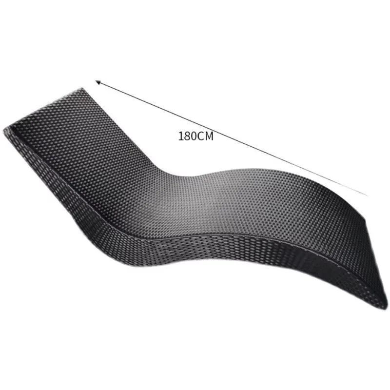 Creative Outdoor Courtyard Seaside Beach Rattan Lounge Chair Swimming Pool Indoor Villa Hotel S-shaped Leisure Bed Beach Chair