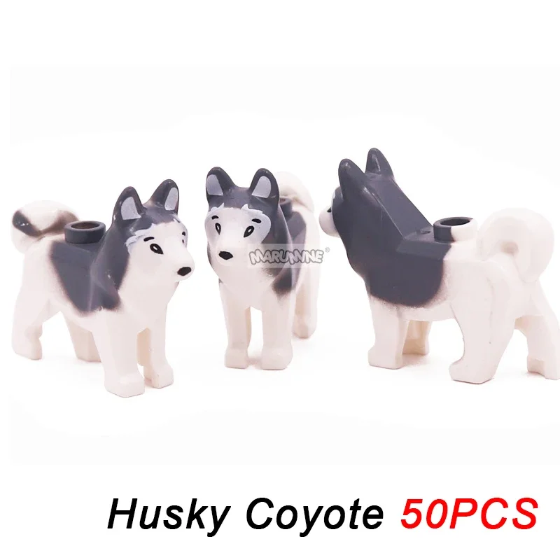 Marumine Flamingo Tier Bausteine Teile Moc Ziegel Möwen Pinguine Eichhörnchen Husky Vogel Kits Zubehör DIY Modelle Spielzeug 9