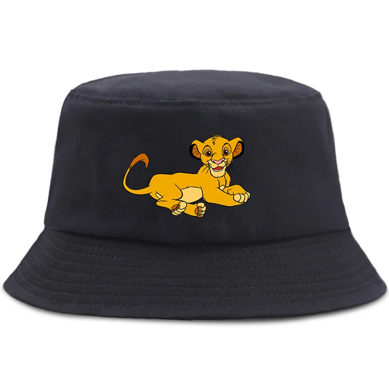 Anime The Lion King Parent-child Bucket Hat Kids Summer Panama Bucket Cap Women Men Hip Hop Harajuku Fisherman Hat