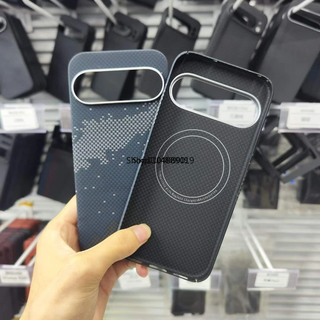 

600D Ultra-thin Carbon Fiber Magnetic Case for Google Pixel 10 9 / 9 Pro / 9 Pro XL Cases Support Magsafe Aramid Fiber Cover