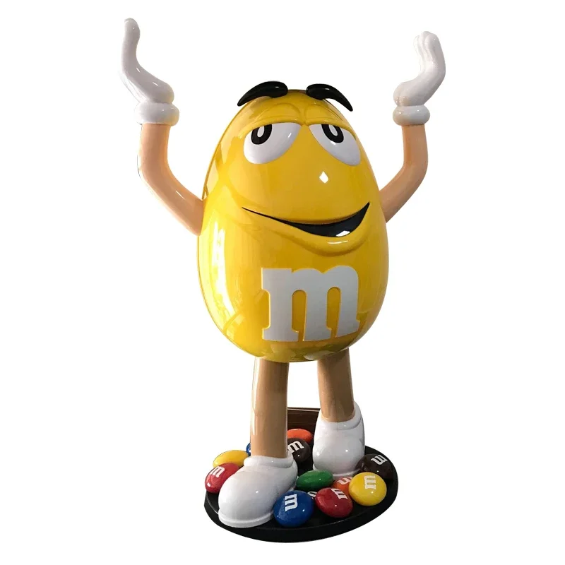 

Fixed resin doll sculpture chocolate cartoon model decoration handicrafts opened floor fiberglass large ornament