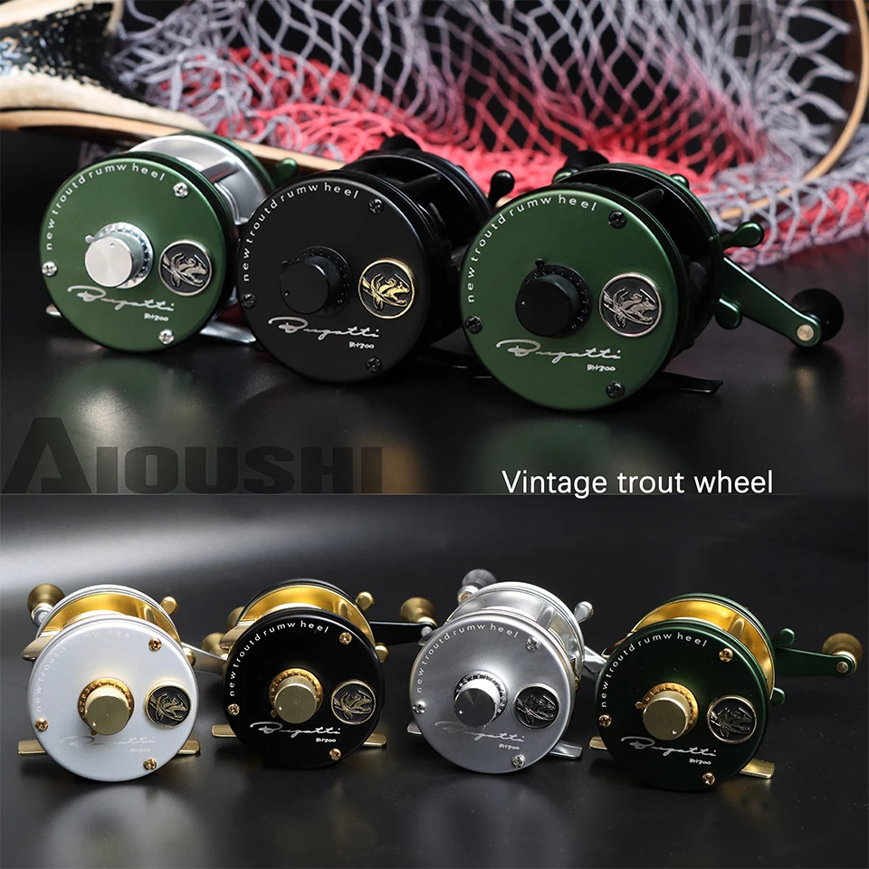 Aoushi BH300 Retro Trout Wheel 2KG brake power Magnetic brake discharge sound