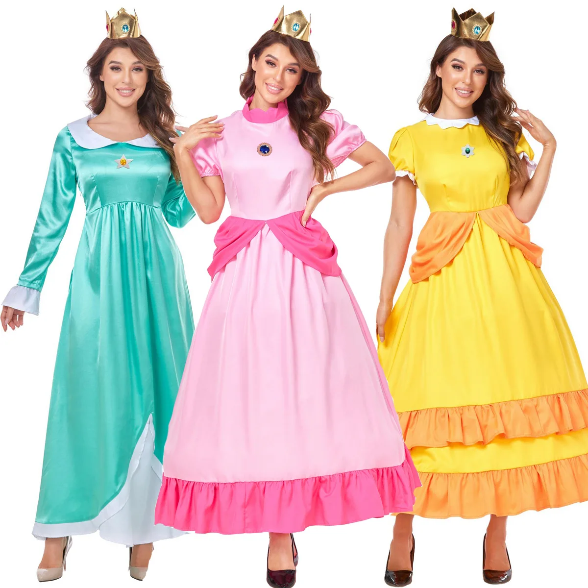 

Peach Princess Brigitte Costumes Brigitte Halloween Cosplay Costume