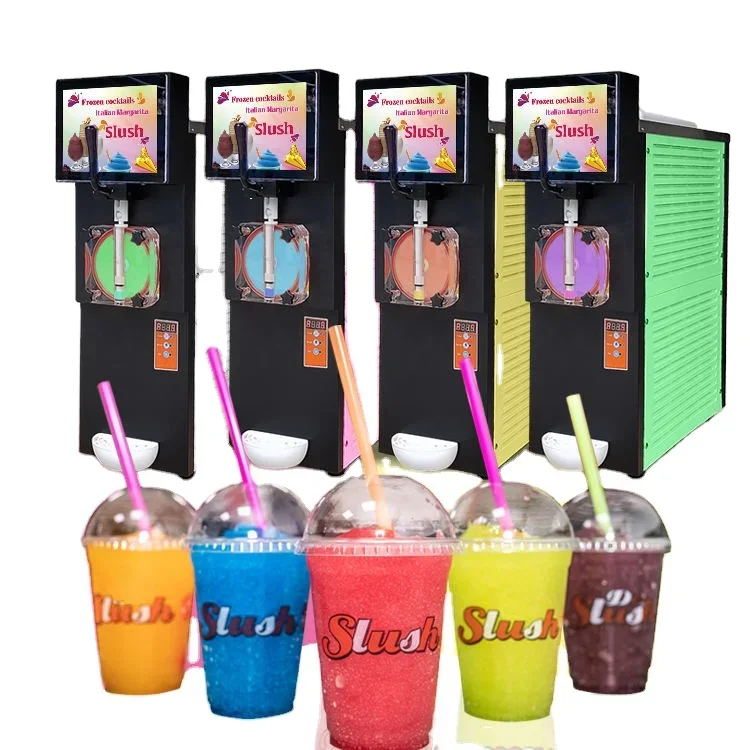 Bubble tea fruit juice slush machine on sale for kids ice slush drink mini slushie granita machine mix maker machine home use