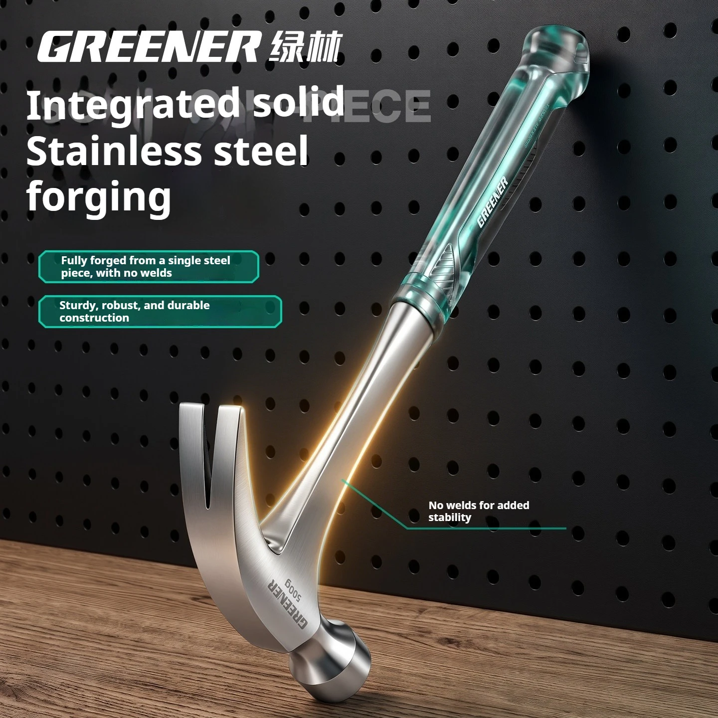 Household Sledge Hammer Claw Hammer High Hardness One Piece Forming Hammer Practical Woodworking Hand Tools