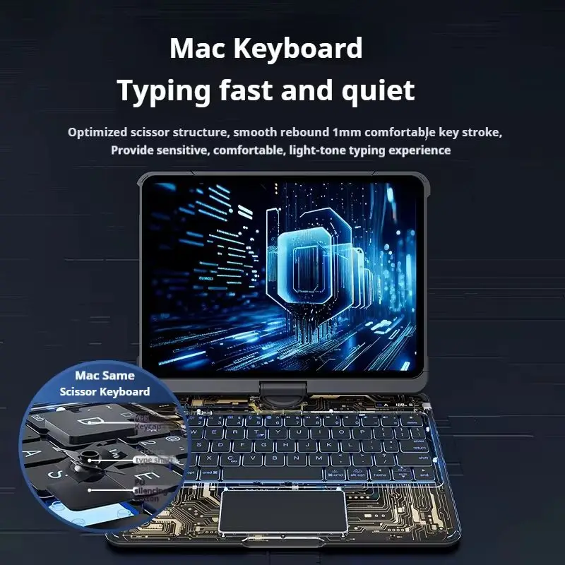 Transparent rotating iPad Magic Keyboard for iPad Air 5 10.9 for iPad Pro 11 case Pro 12.9 inch 2023 Wireless Bluetooth keyboard