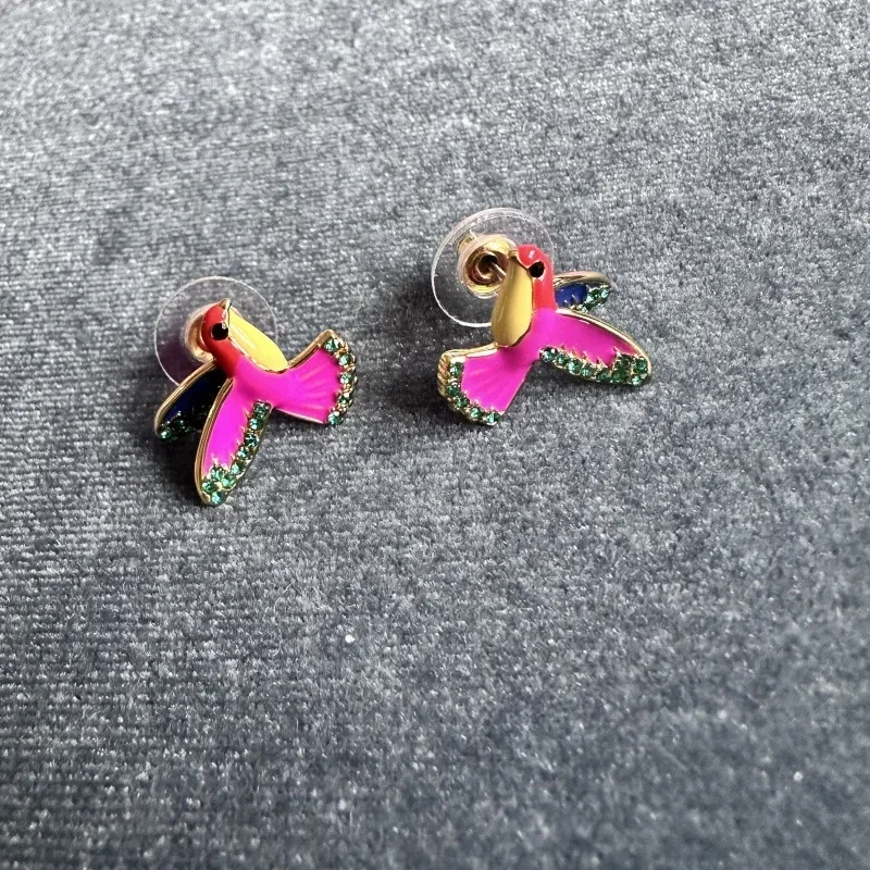 Hummingbird Necklace and Earrings for Women, Enamel Jewelry Gift