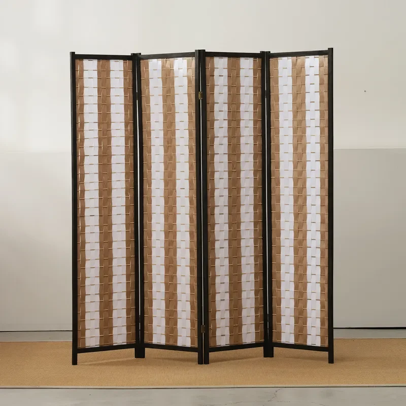 Solid Wood Folding Screen Room Divider Chinese Style Partition Wall for Living Room Bedroom Entrance Background Simple Design