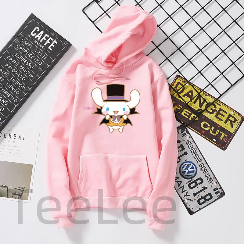 Anime Damen Hoodie Langarm Bedruckt Cinnamoroll Hoodies Winter Casual Sweatshirt Pullover Niedliche Übergroße Kleidung