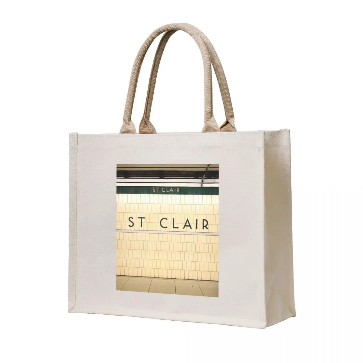 

Toronto St. Clair Subway Station Sign Tote Bag cloth bag woman Women's beach bags bag for beach Women's shopping